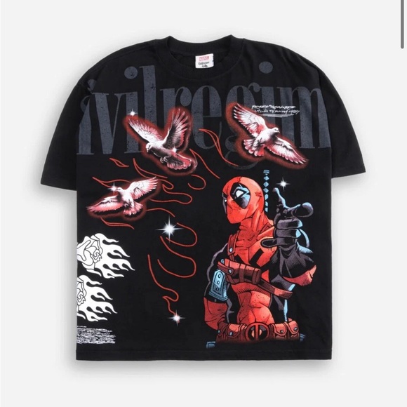 CIVIL REGIME DEADPOOL STILL ALIVE 199X OVERSIZED TEE SHIRT SIZE LARGE RARE - Picture 1 of 10